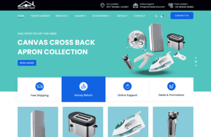 Electronic shop WordPress site